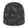 LMZ Legacy Multi-Logo Beanie — Obsidian Black