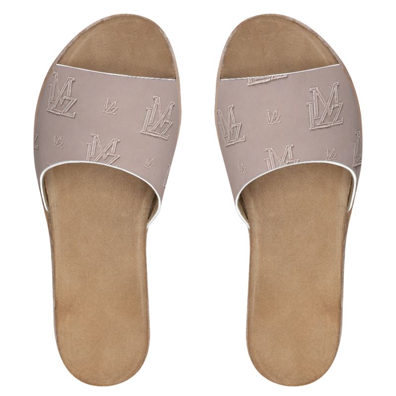 Womens Leather Sliders
