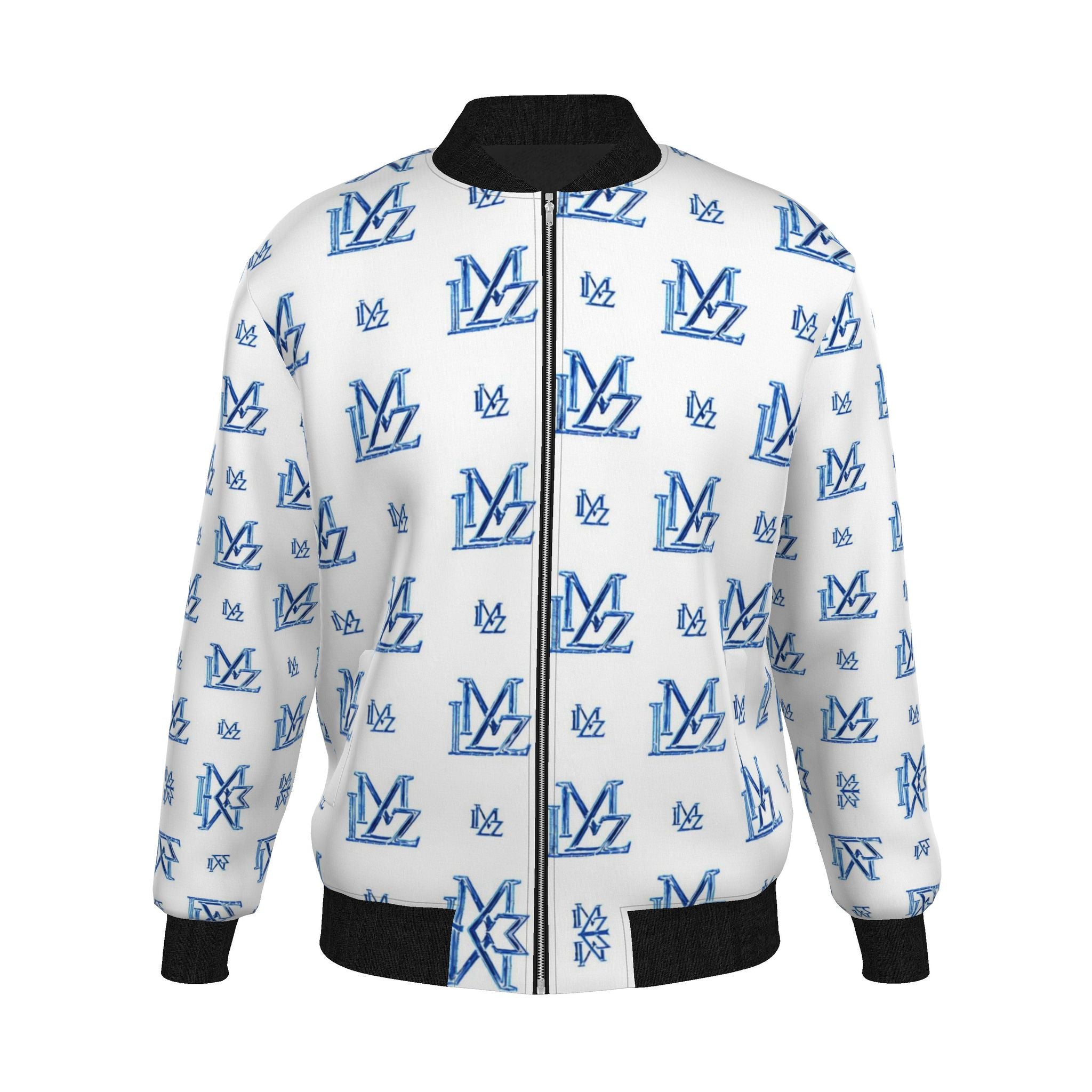 Arctic Blue Monogram Bomber Jacket