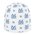 Monogram White & Blue Beanie