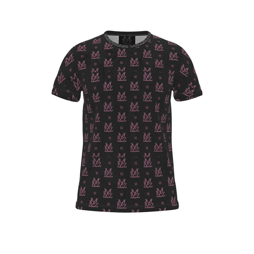Monogram All-Over Print T-Shirt – Obsidian Pink