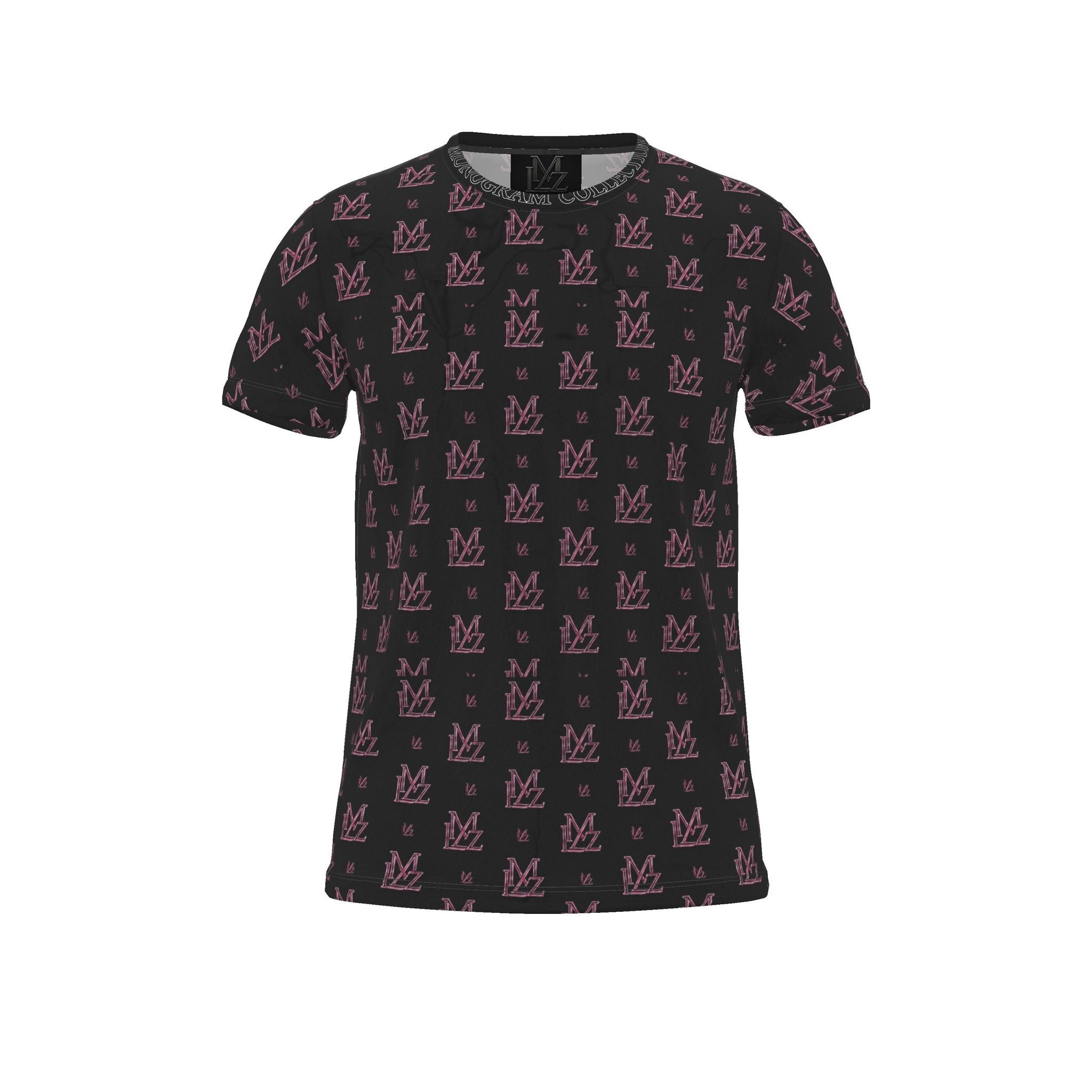 Monogram All-Over Print T-Shirt – Obsidian Pink