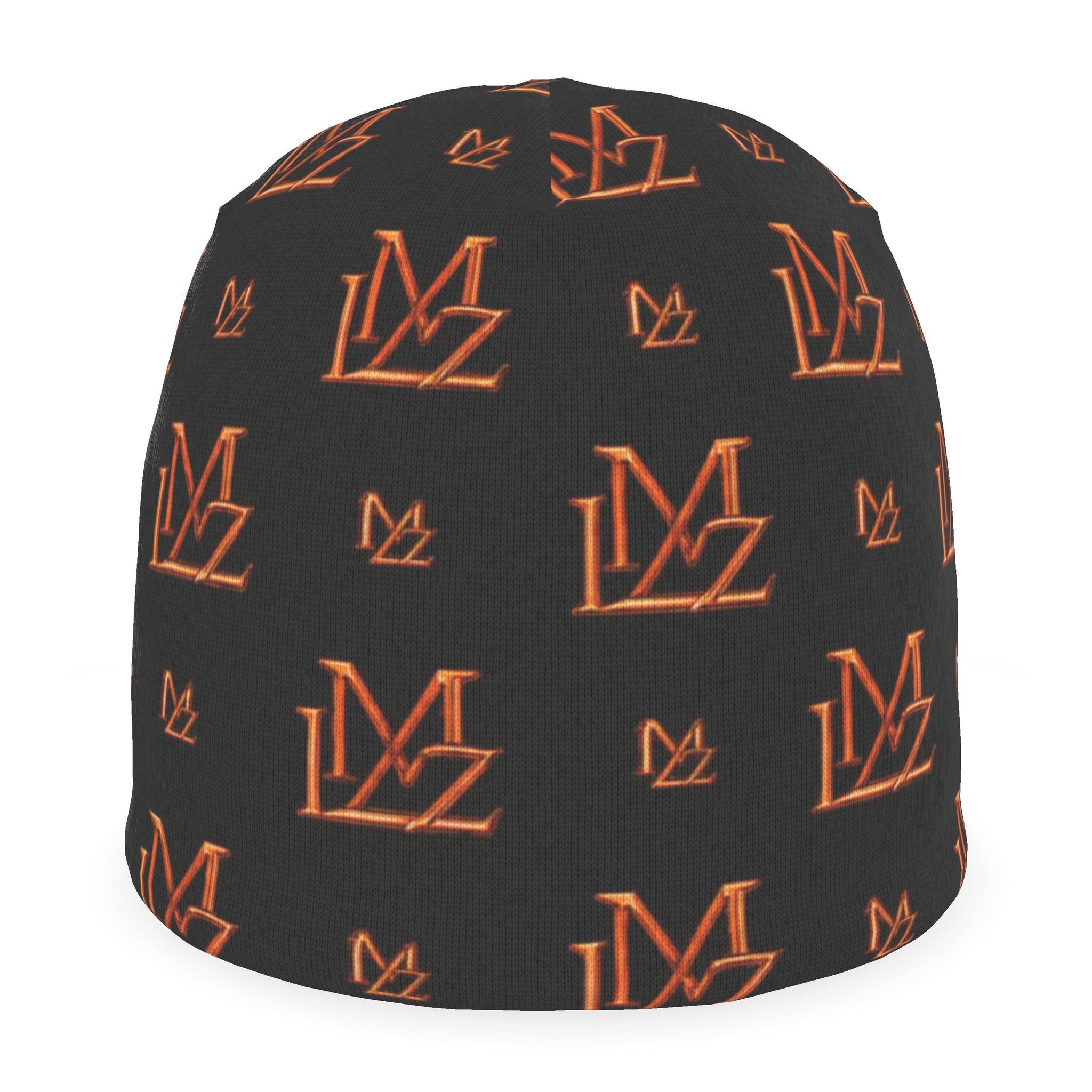 Monogram Orange & Black Beanie