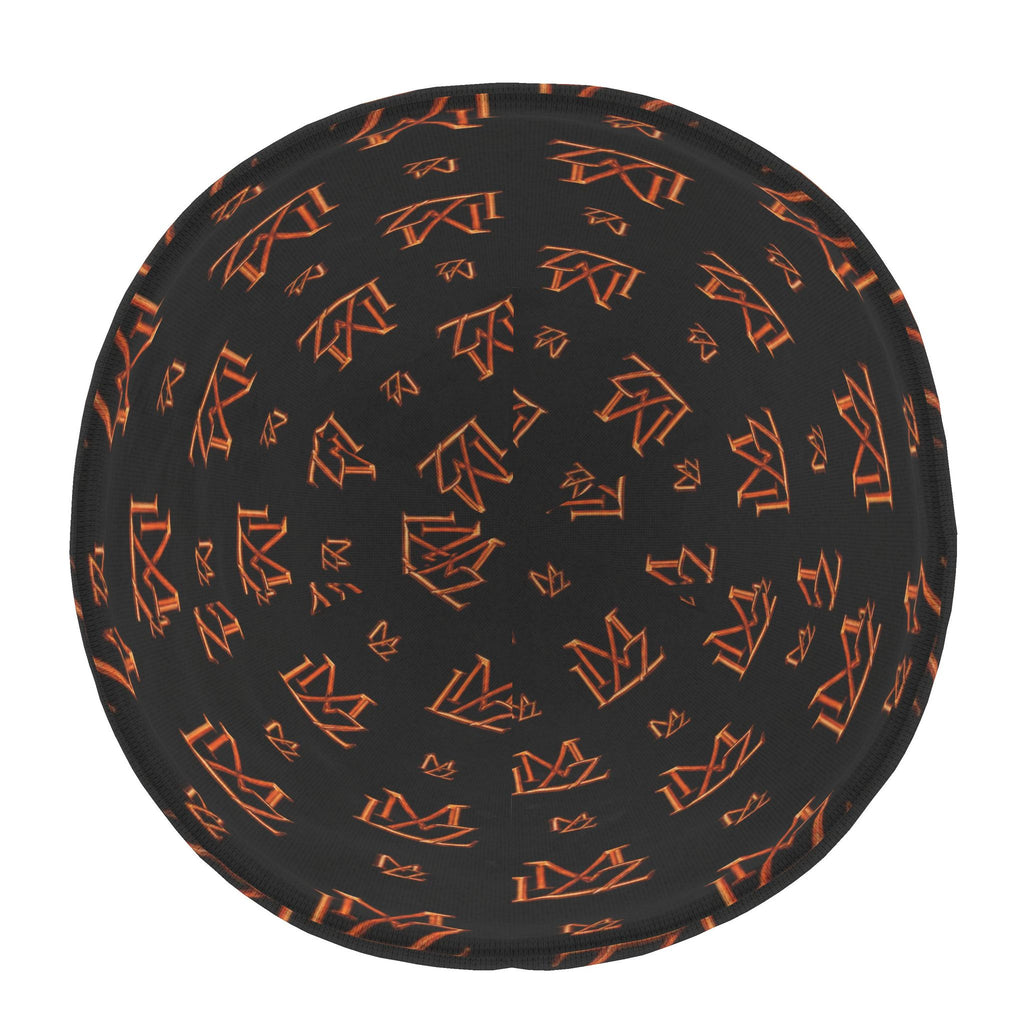 Monogram Orange & Black Beanie