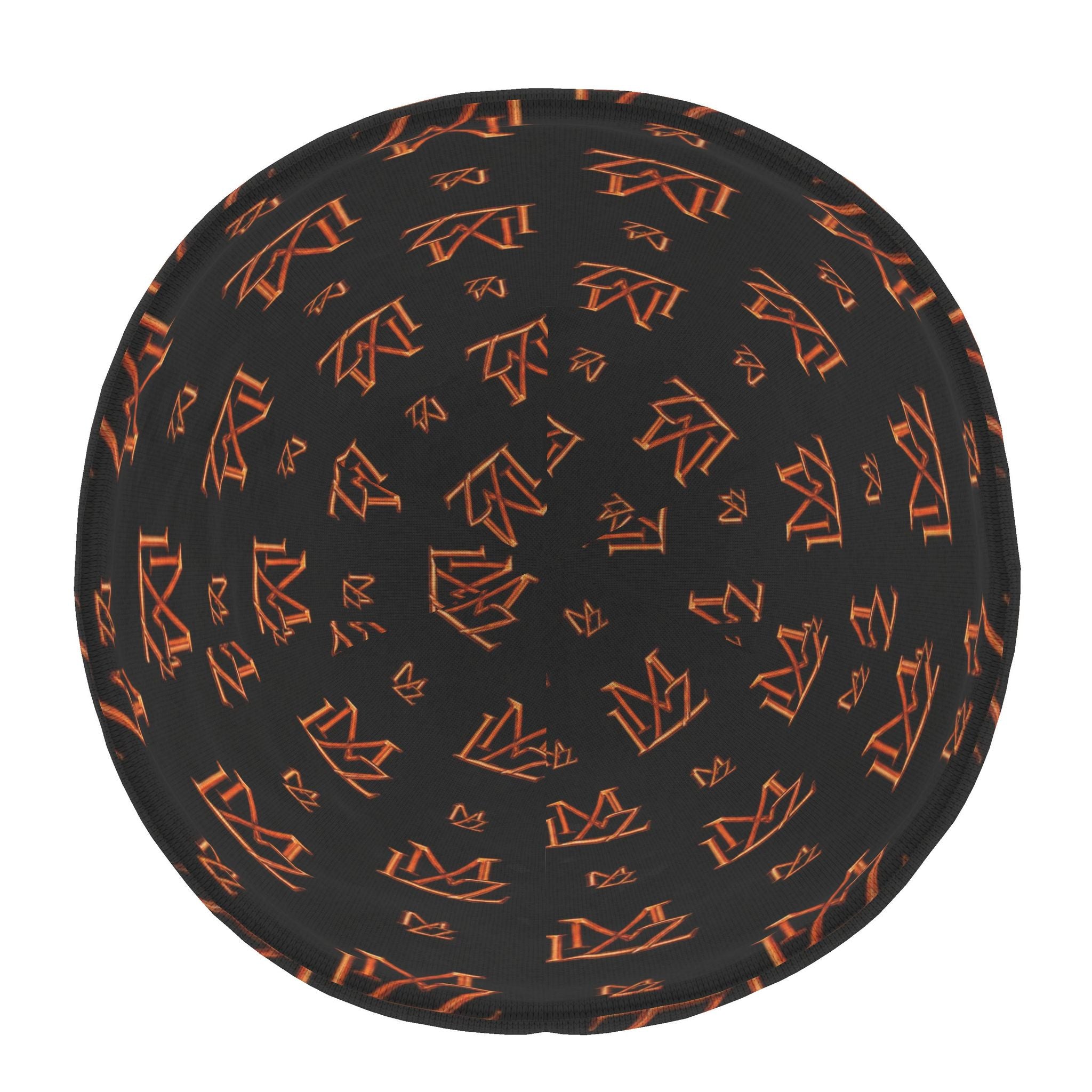 Monogram Orange & Black Beanie
