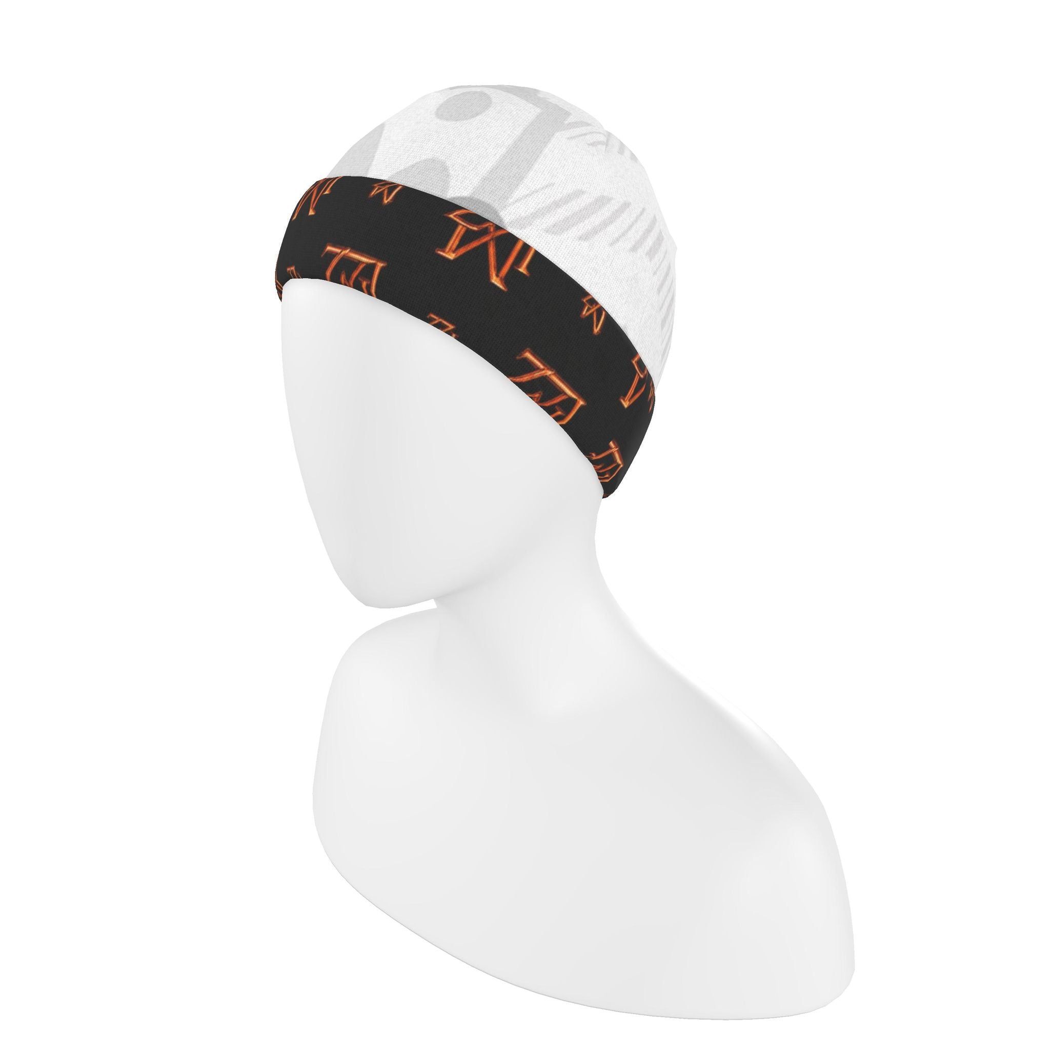 Monogram Orange & Black Beanie