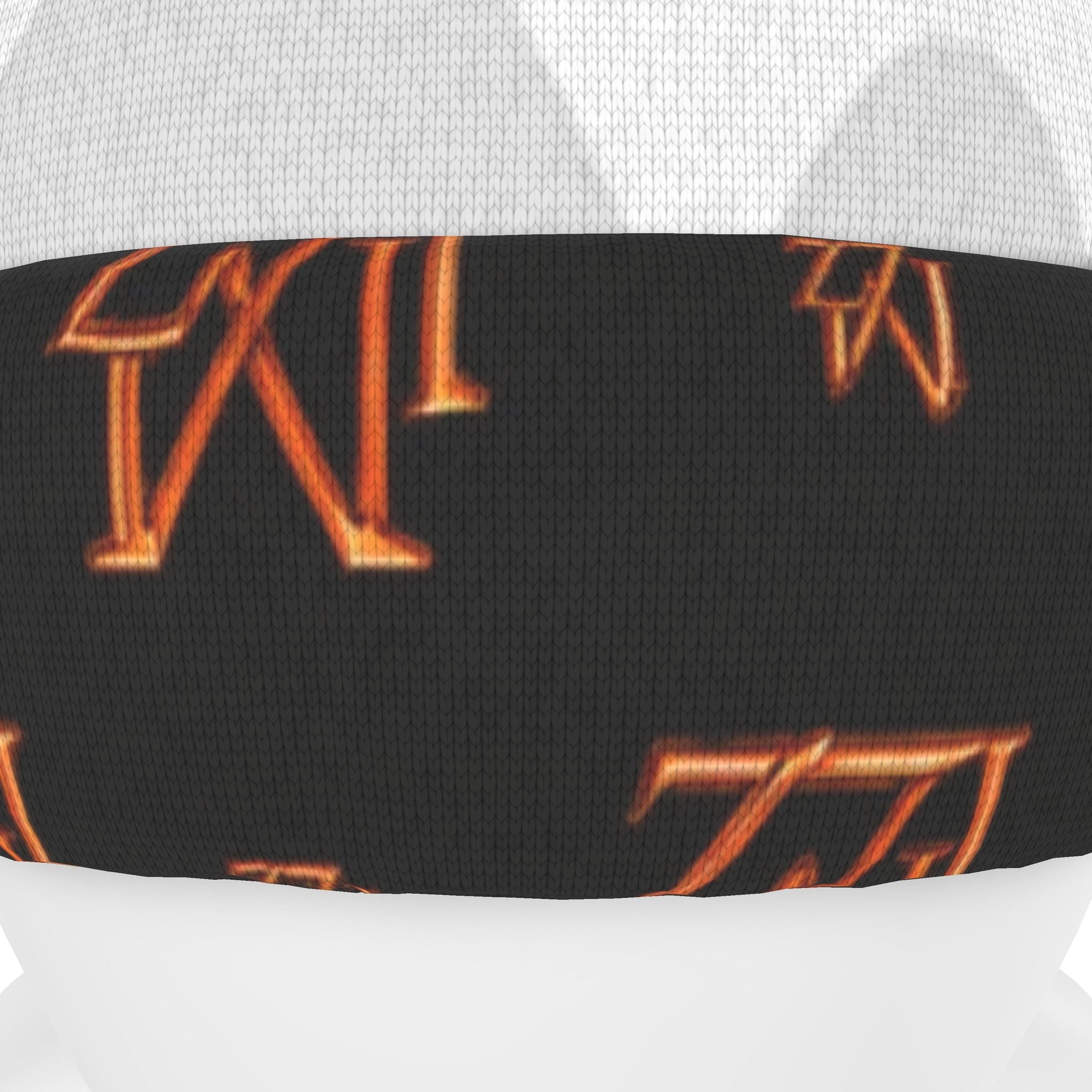 Monogram Orange & Black Beanie
