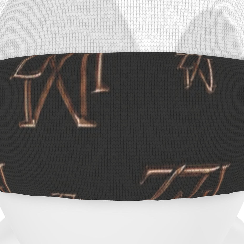 Monogram Brown & Black Beanie