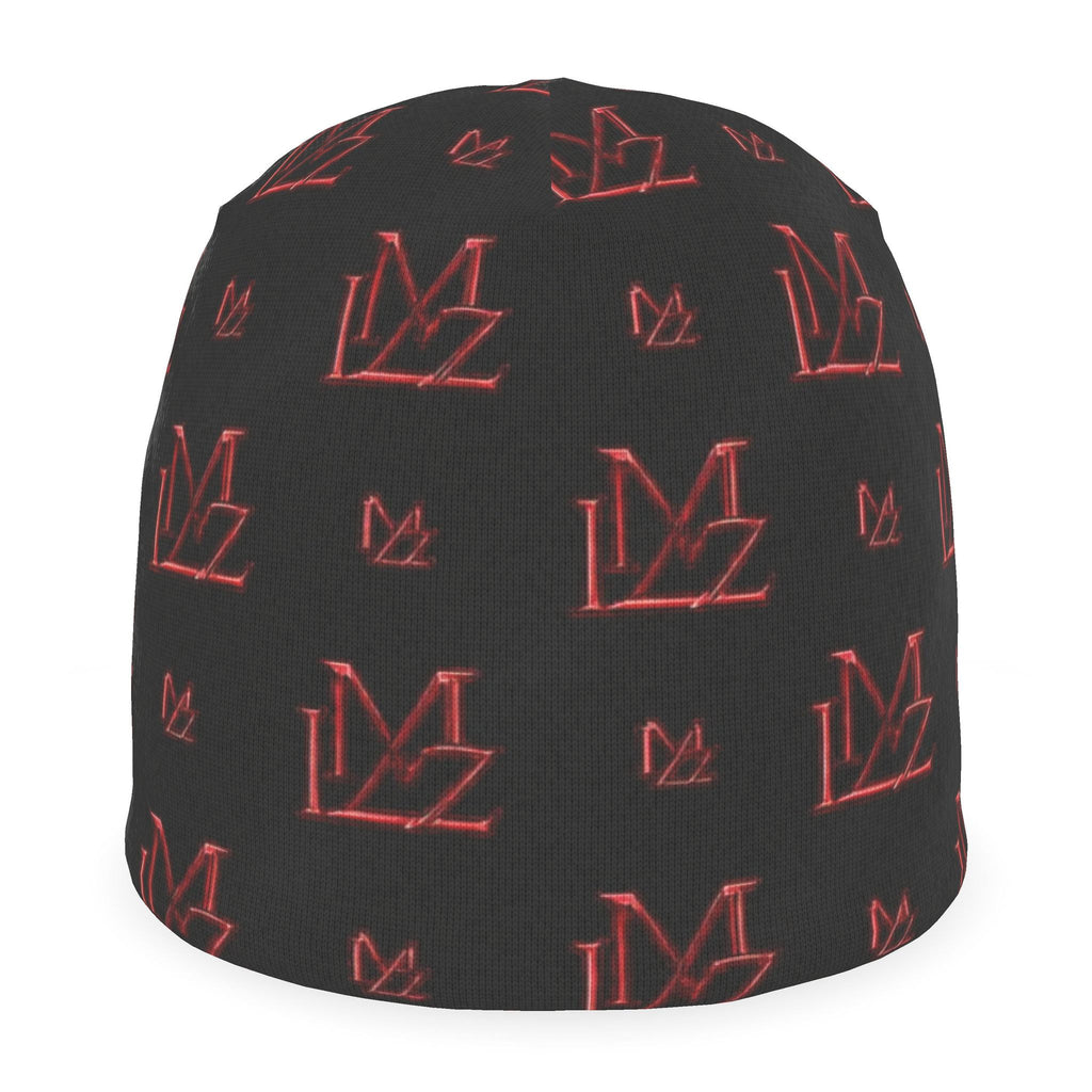 Monogram Red & Black Beanie