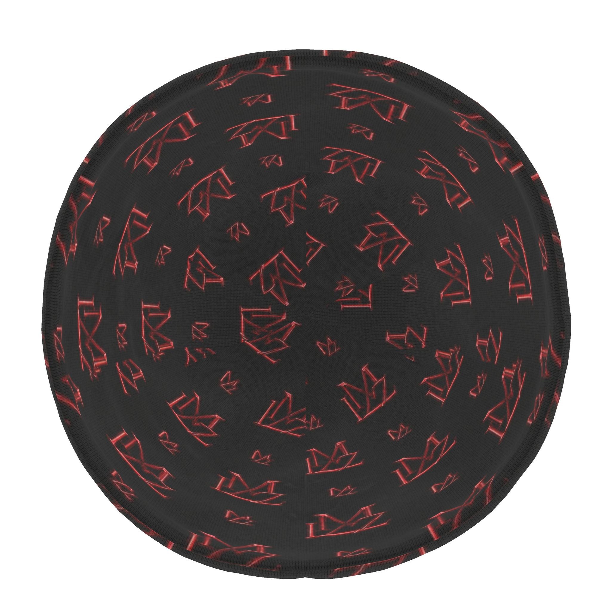 Monogram Red & Black Beanie