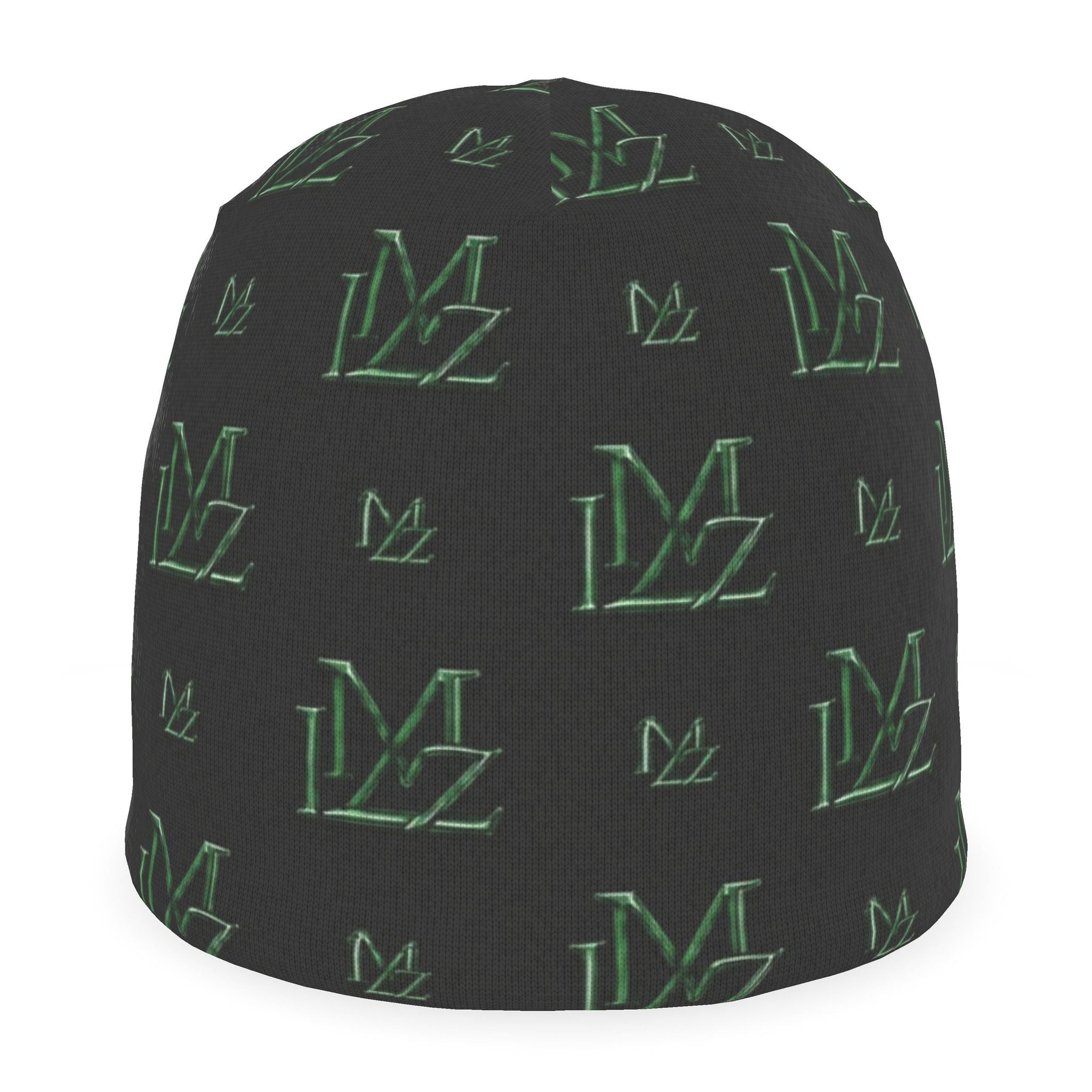 Monogram Green & Black Beanie