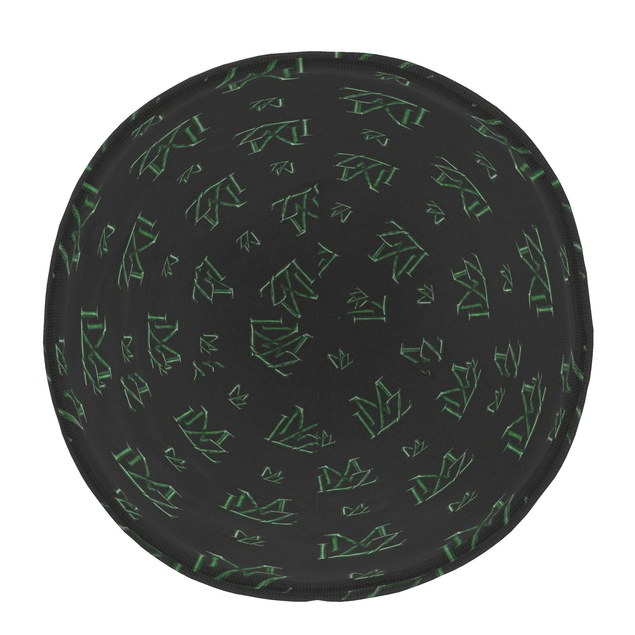 Monogram Green & Black Beanie