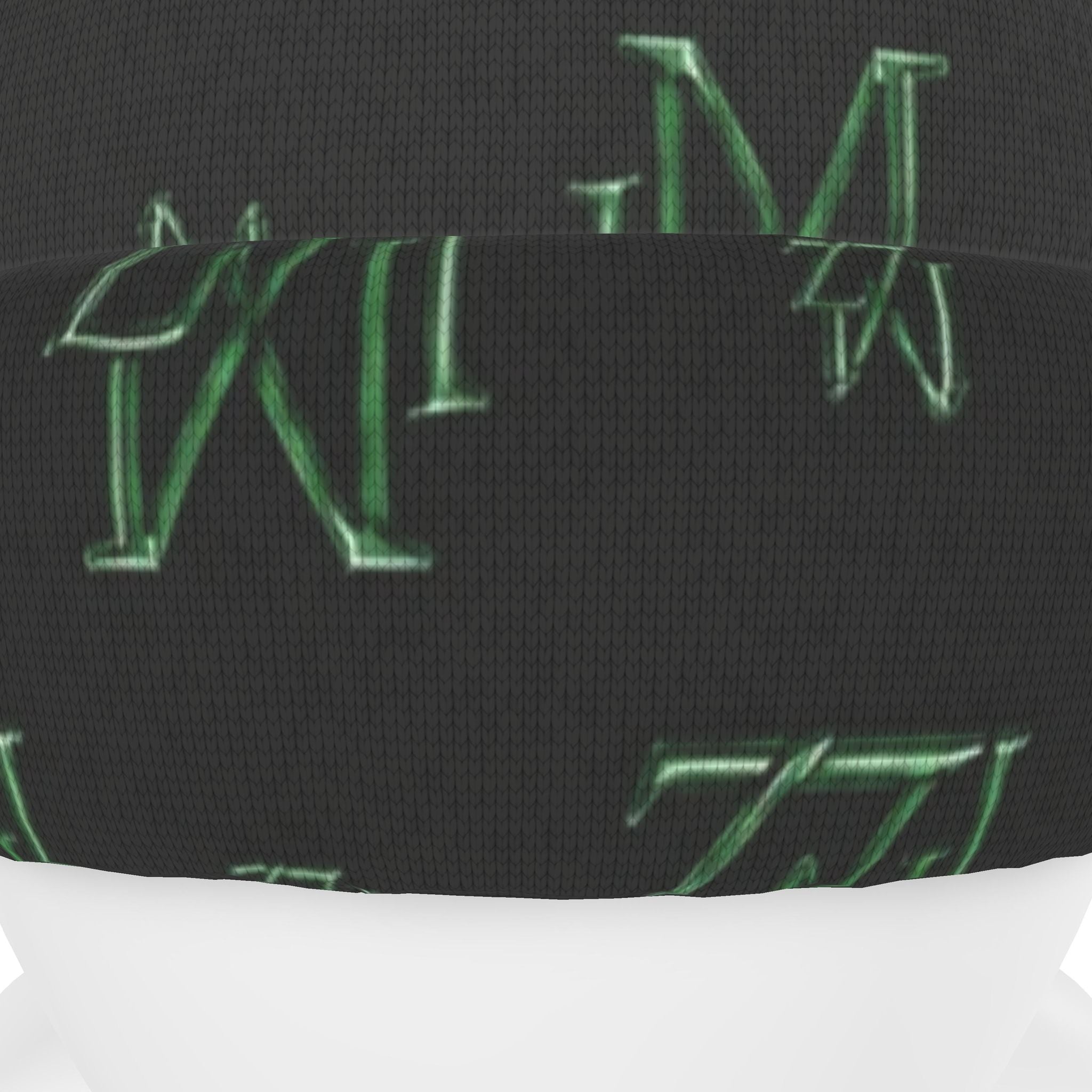 Monogram Green & Black Beanie