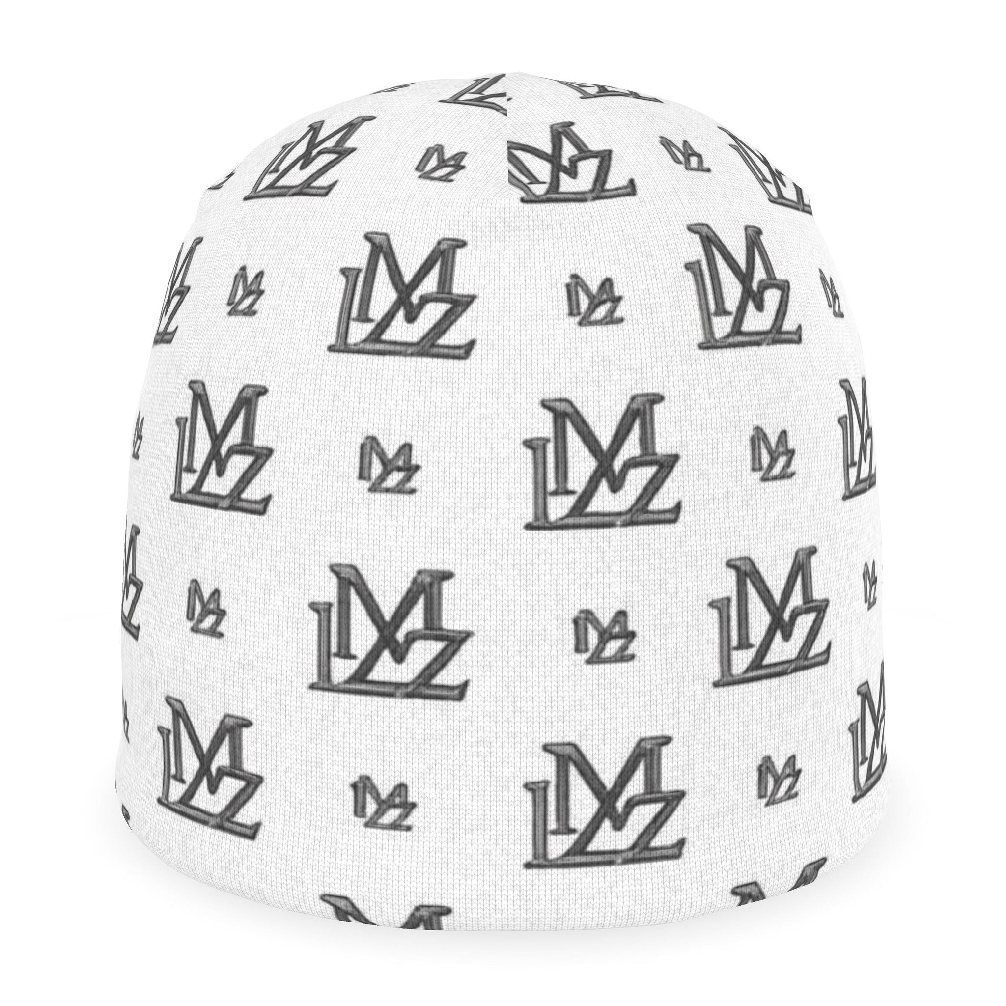 Monogram White & Grey Beanie