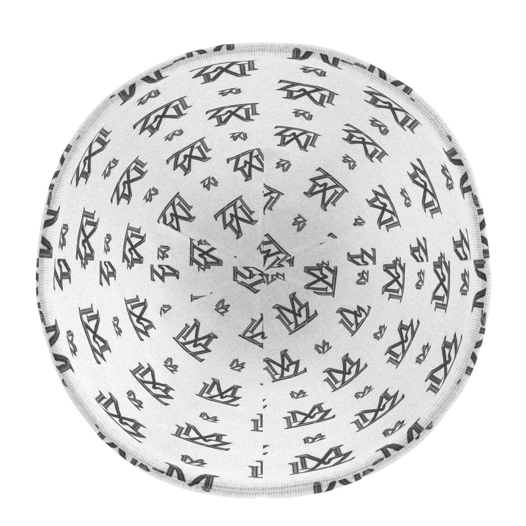 Monogram White & Grey Beanie