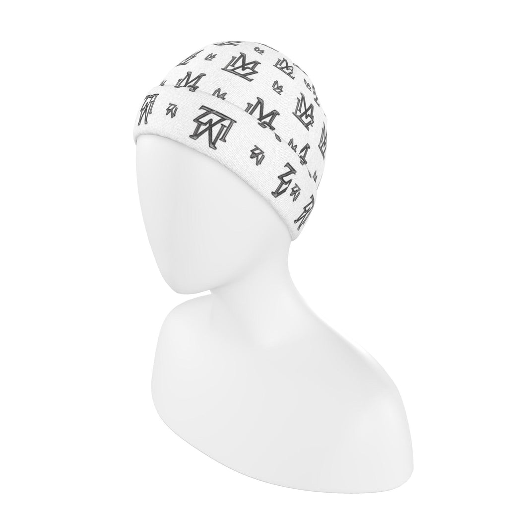 Monogram White & Grey Beanie