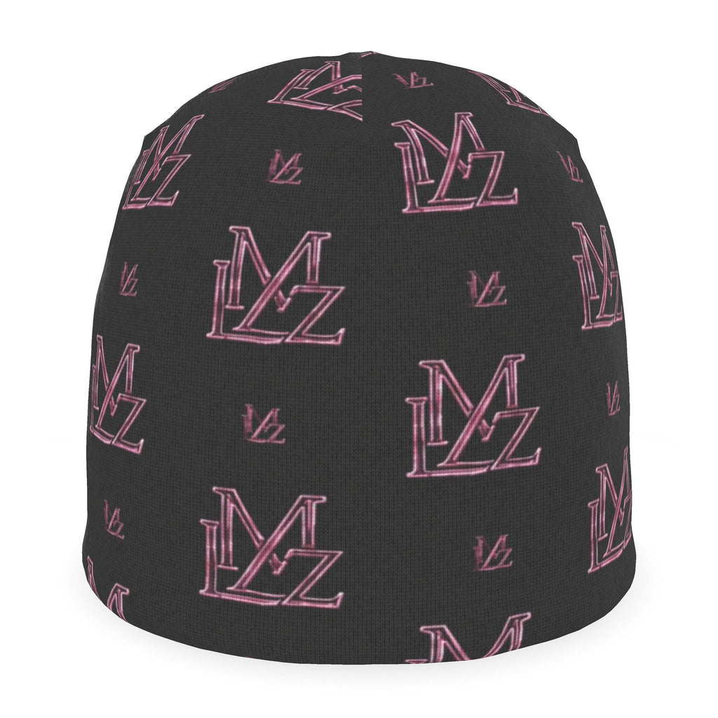 Monogram Pink & Black Beanie