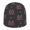 Monogram Pink & Black Beanie