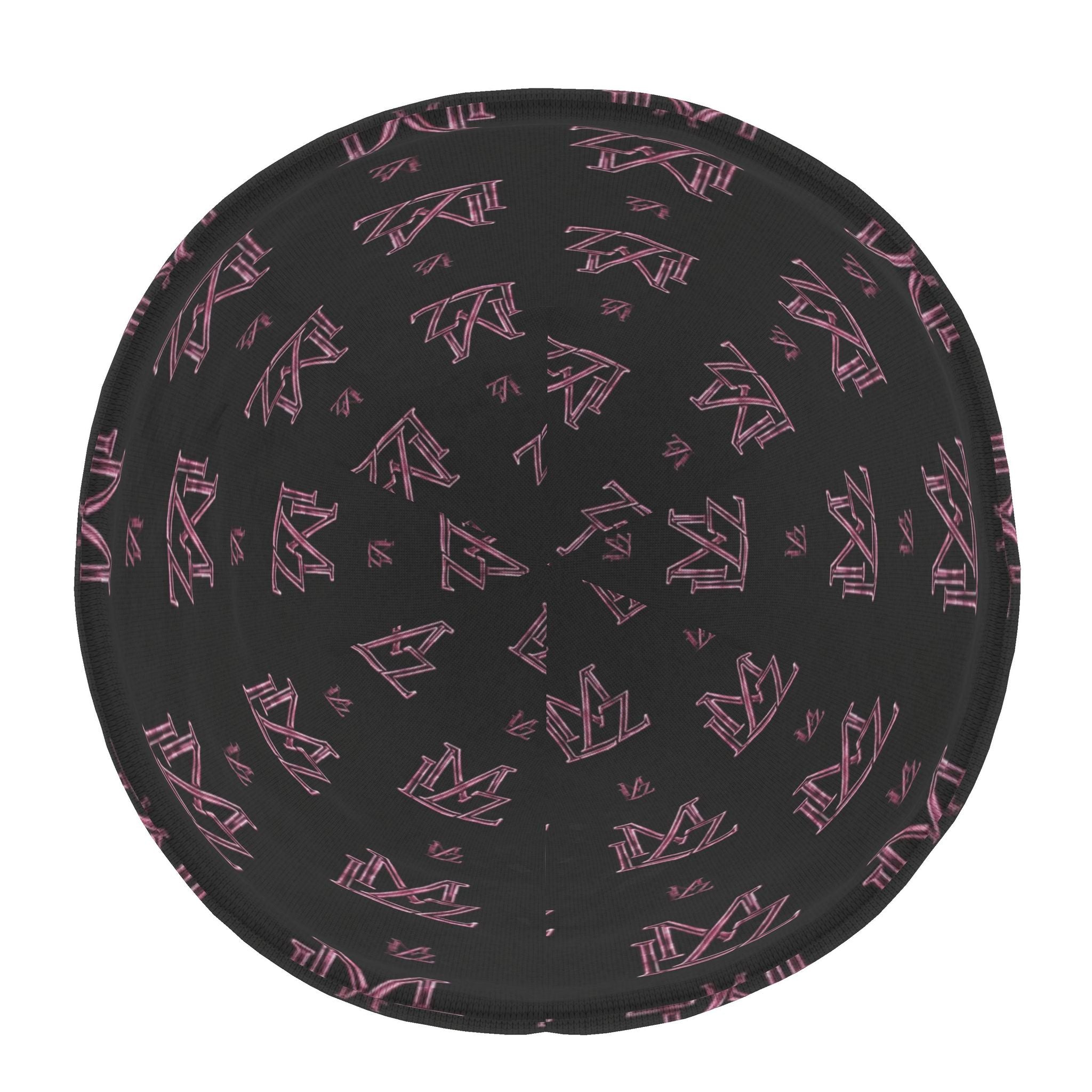 Monogram Pink & Black Beanie