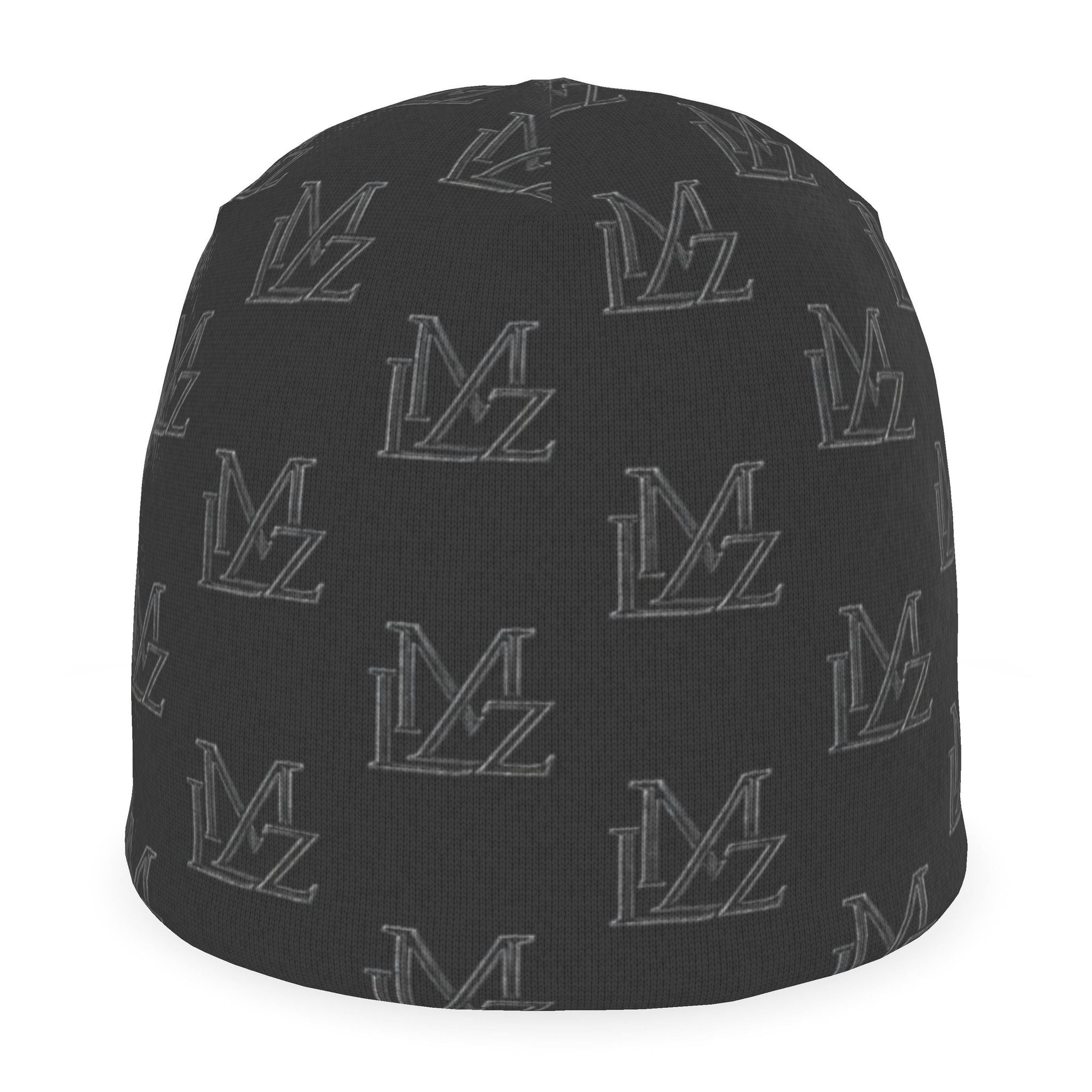 Monogram Grey & Black Beanie