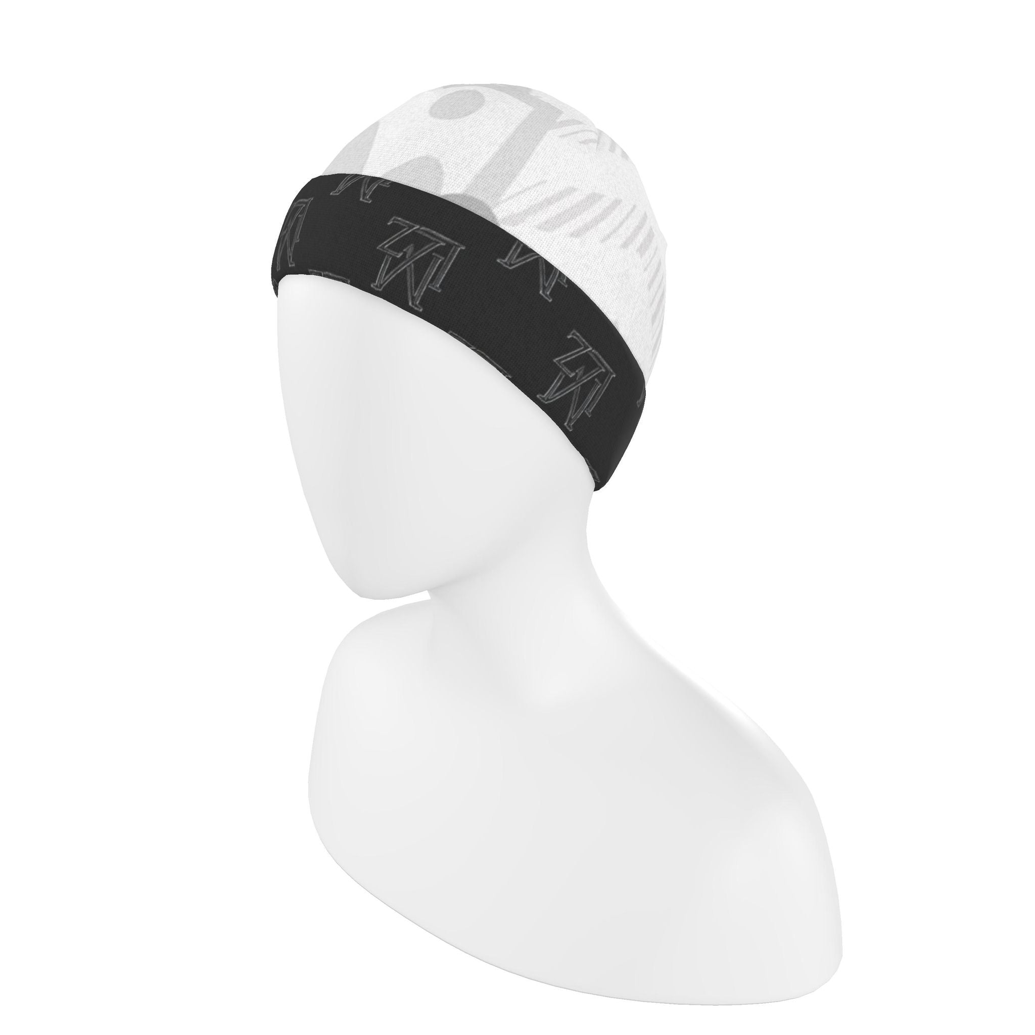 Monogram Grey & Black Beanie