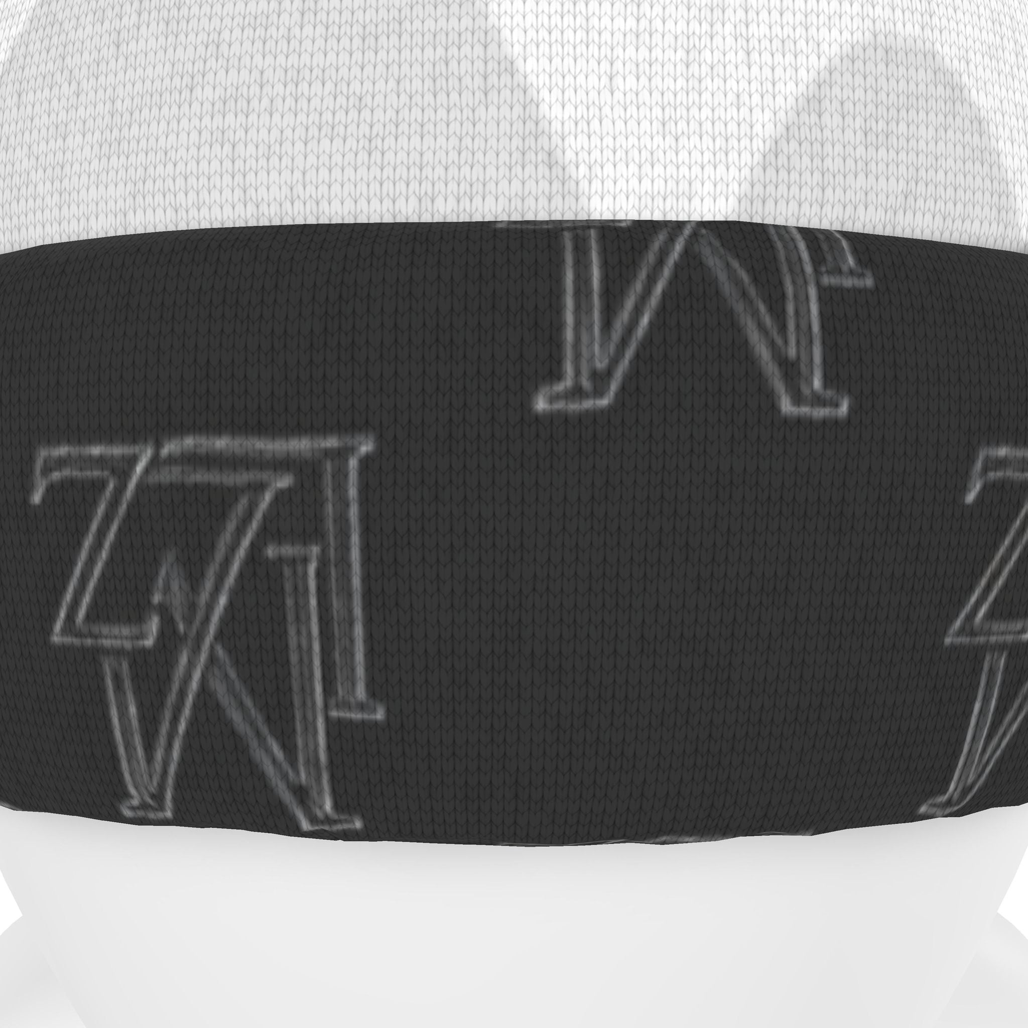 Monogram Grey & Black Beanie