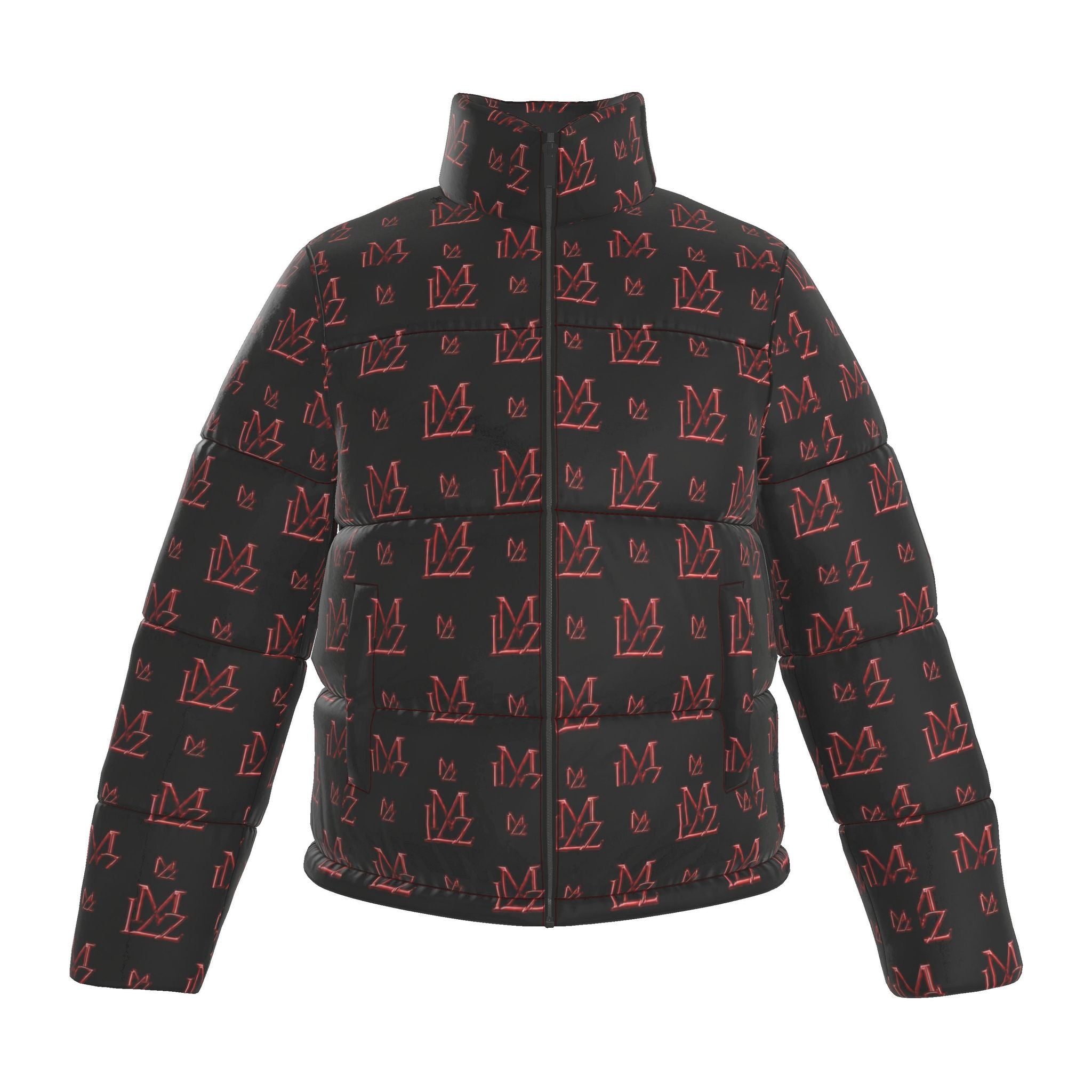 Crimson Shadow Monogram Puffer Jacket