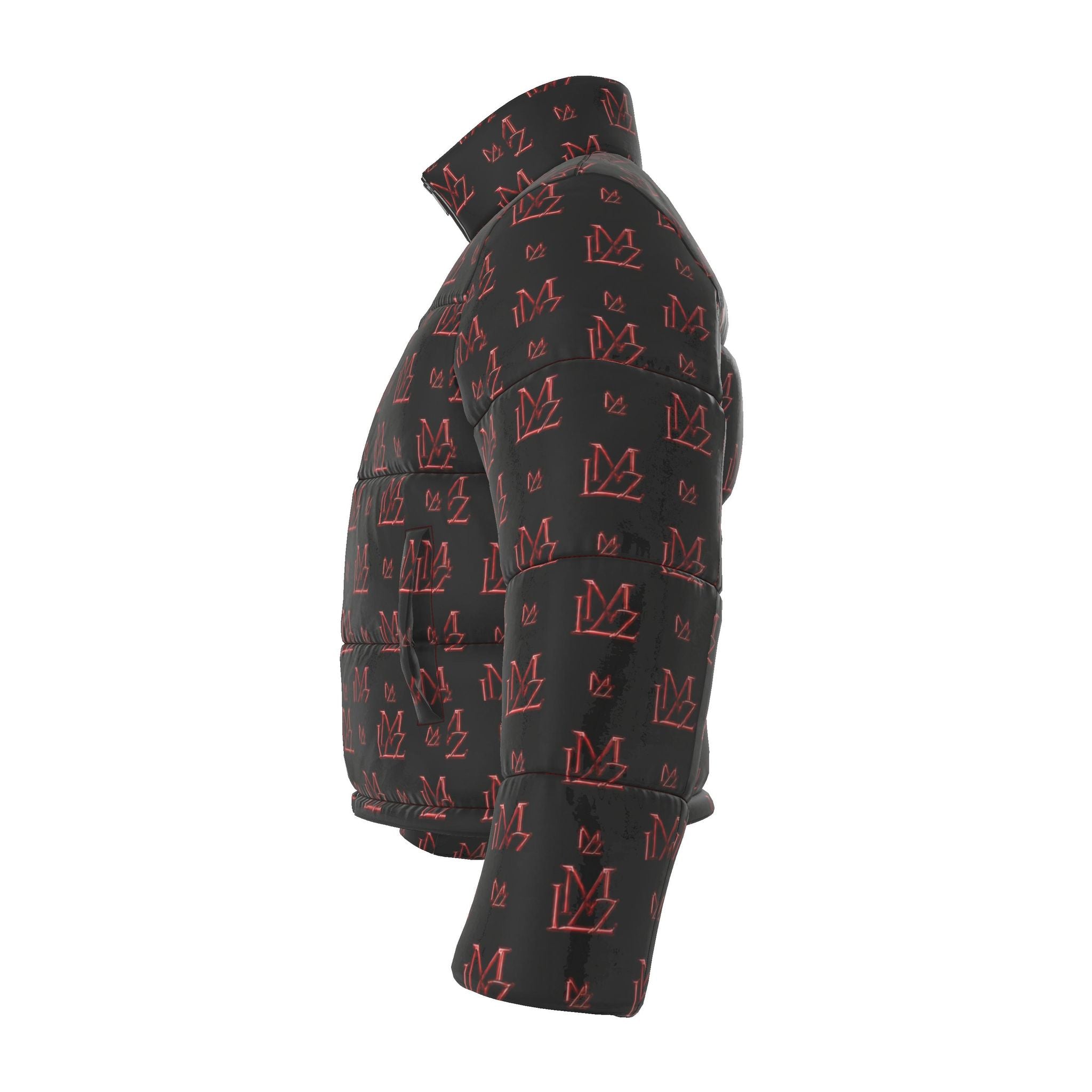 Crimson Shadow Monogram Puffer Jacket