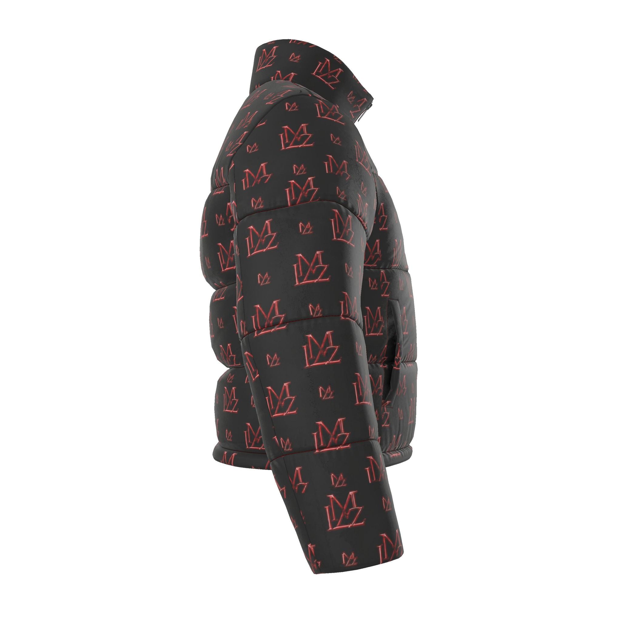 Crimson Shadow Monogram Puffer Jacket