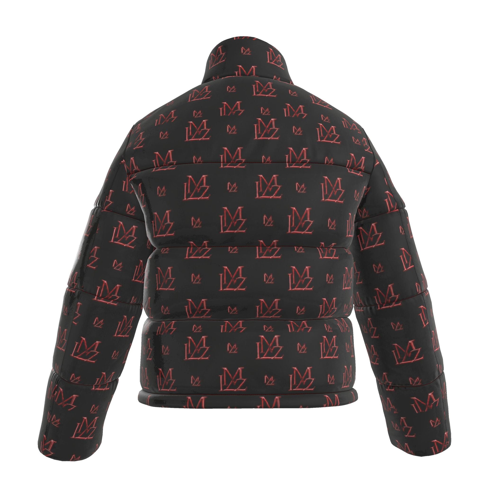 Crimson Shadow Monogram Puffer Jacket