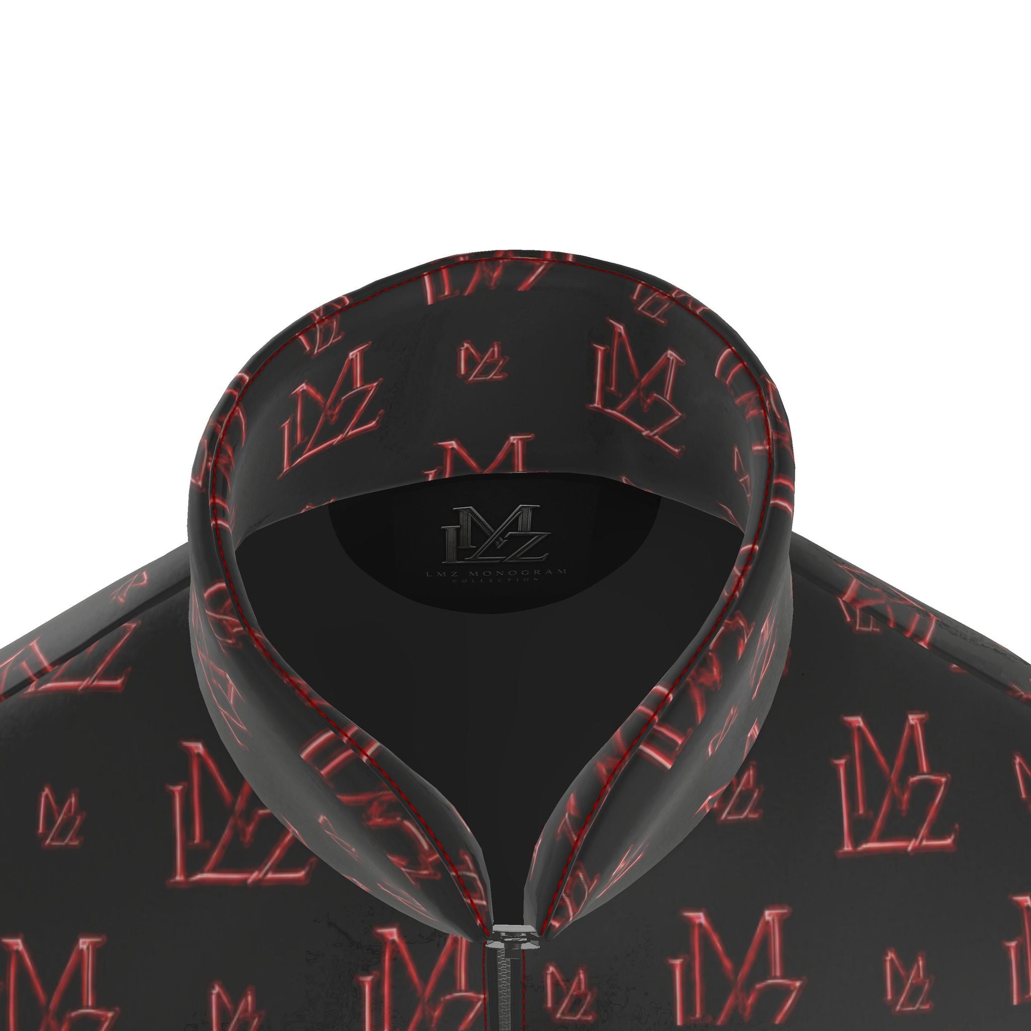 Crimson Shadow Monogram Puffer Jacket