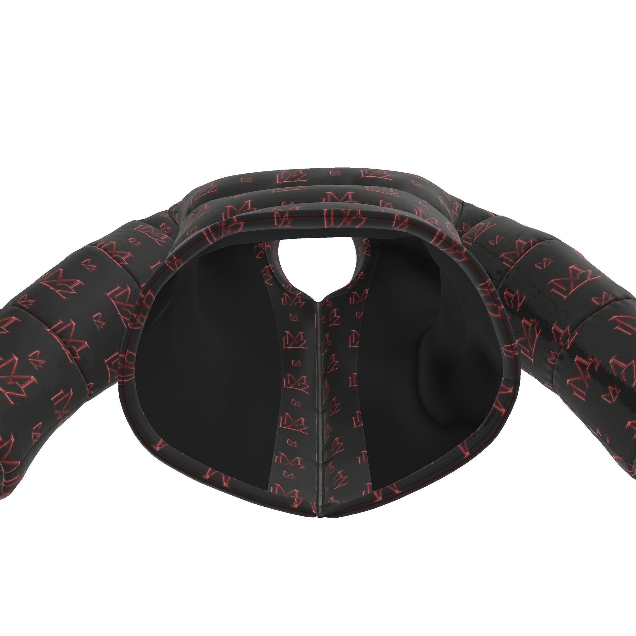 Crimson Shadow Monogram Puffer Jacket