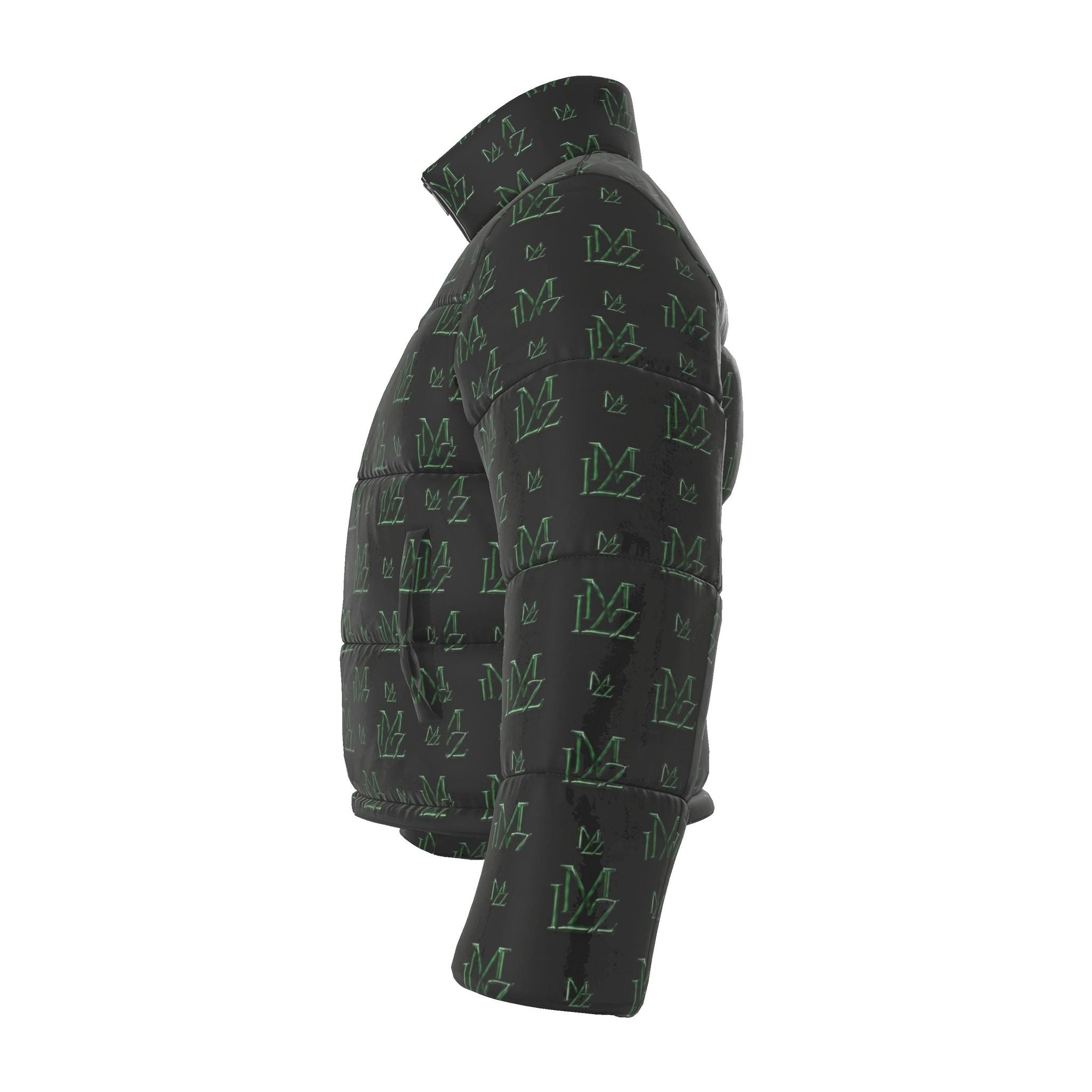 Obsidian Monogram Mens Puffer Jacket | Forest Edition