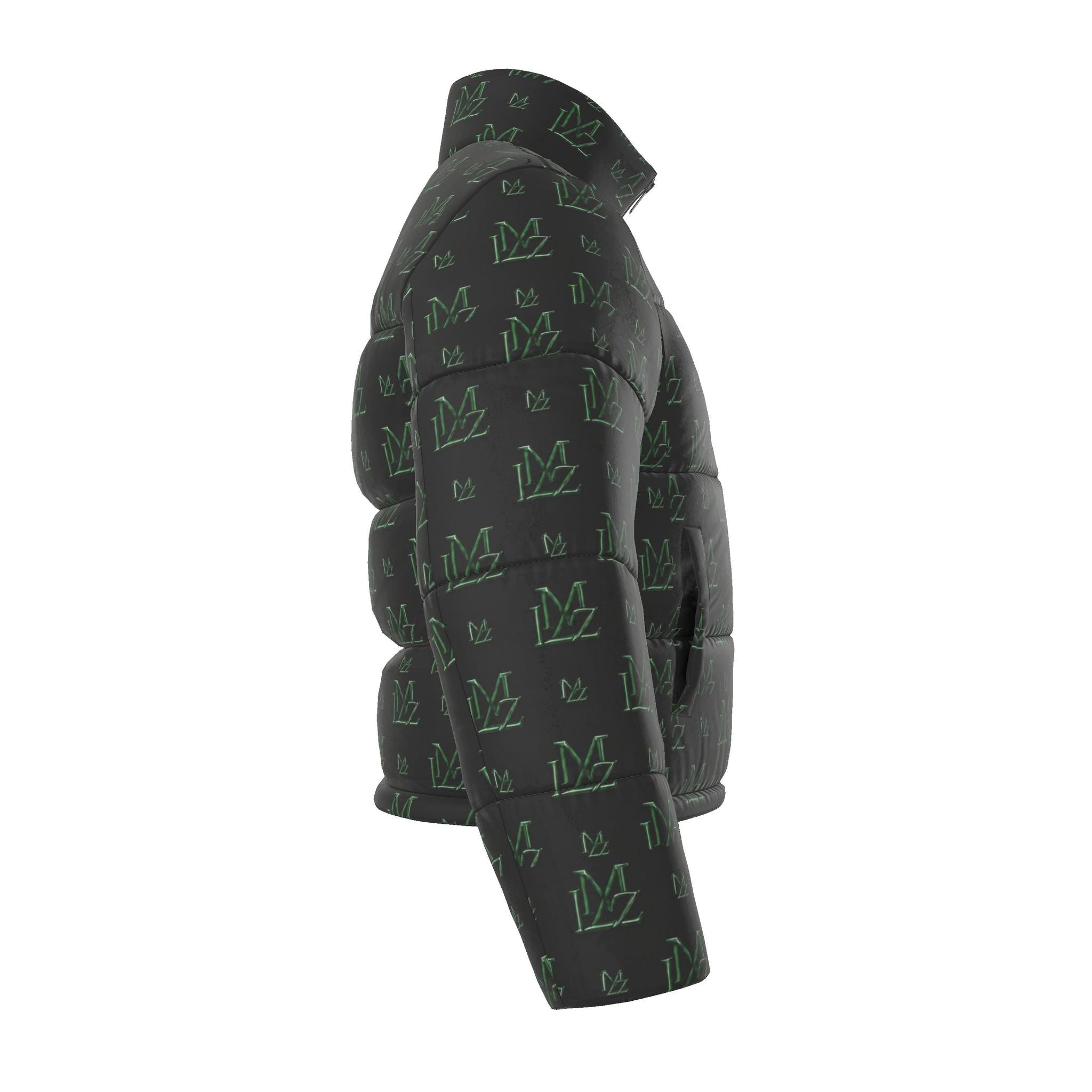 Obsidian Monogram Mens Puffer Jacket | Forest Edition