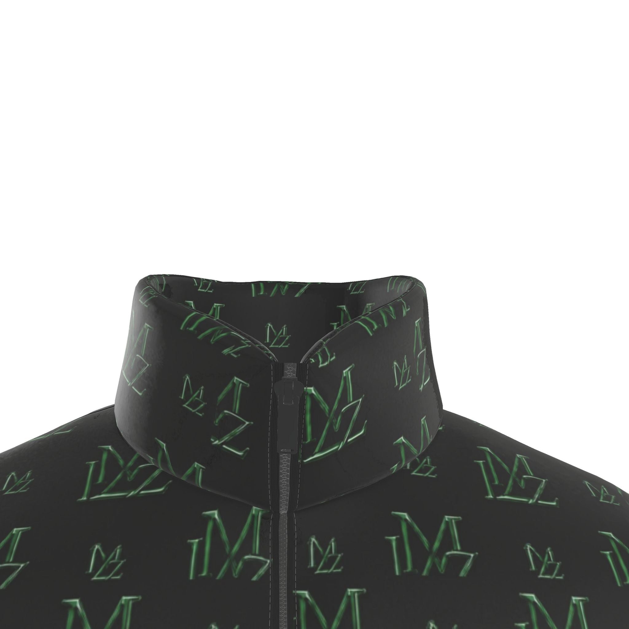 Obsidian Monogram Mens Puffer Jacket | Forest Edition