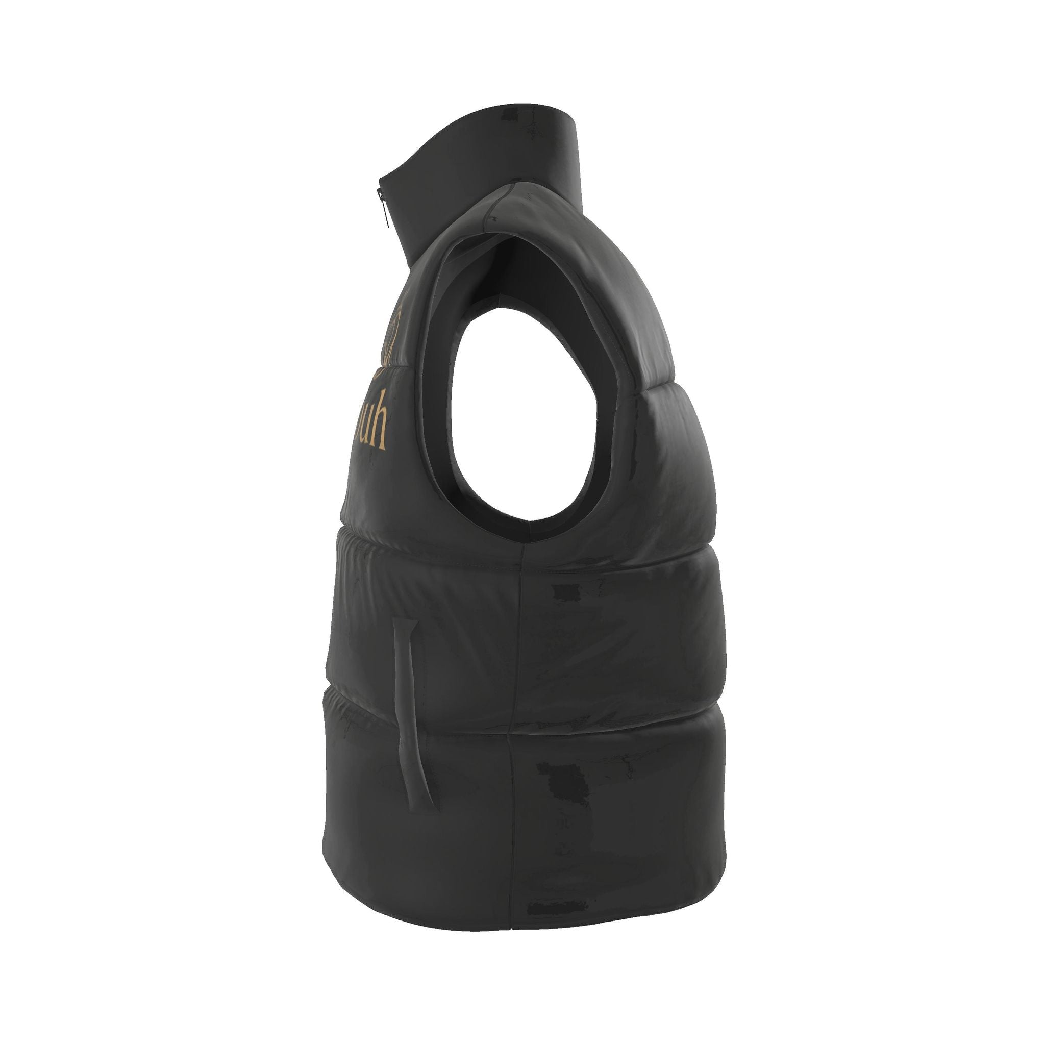 Nouh Crown Gold Obsidian Puffer Vest