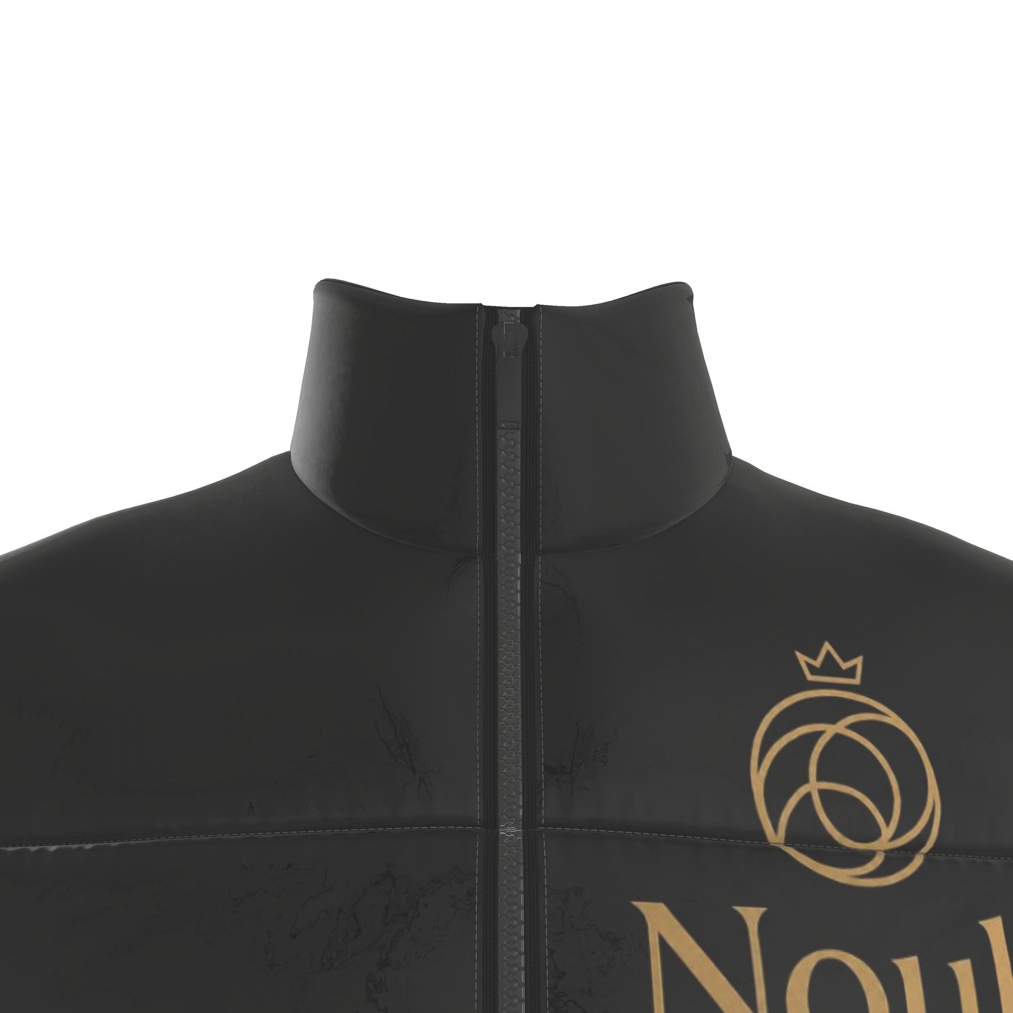 Nouh Crown Gold Obsidian Puffer Vest