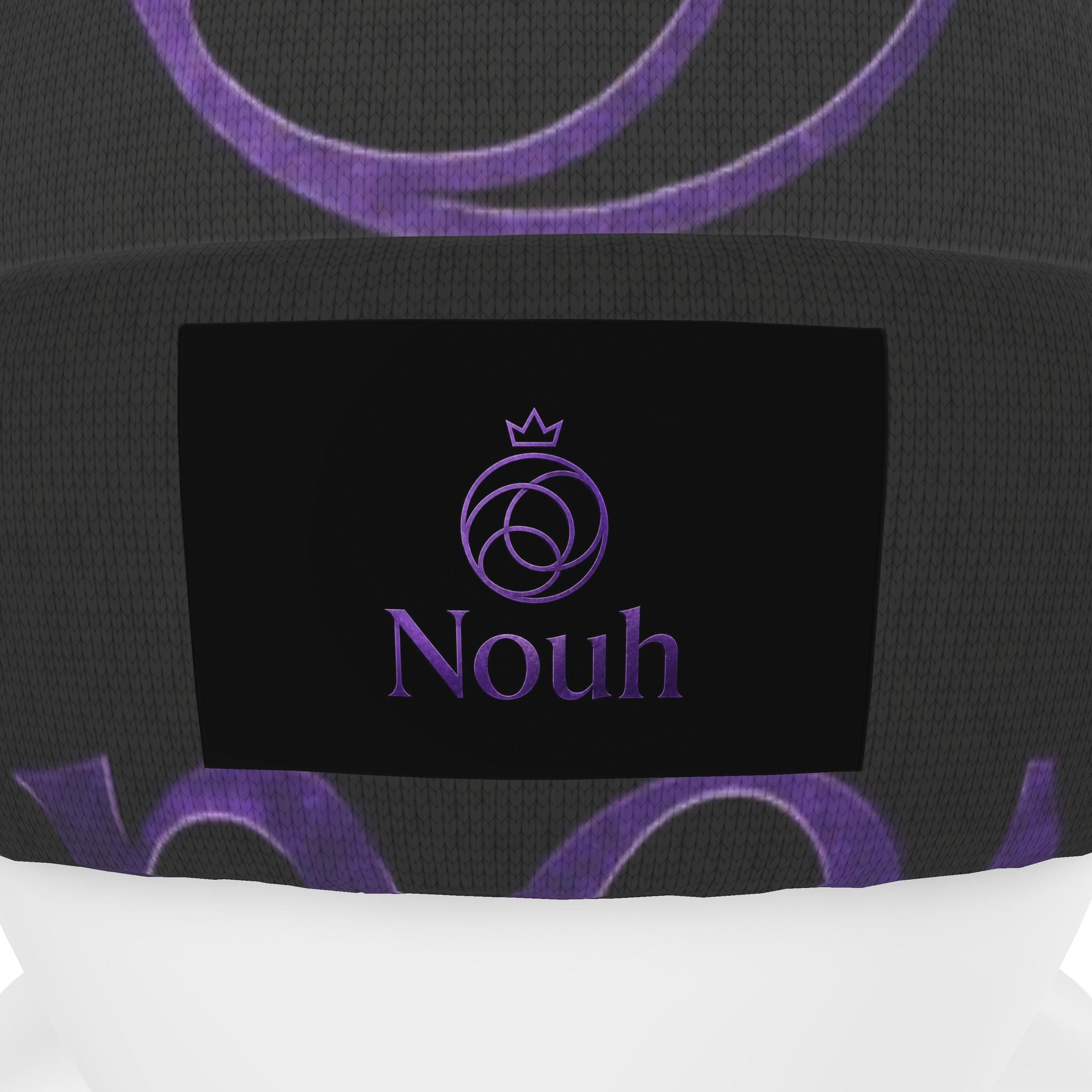 Nouh Obsidian Amethyst Signature Beanie